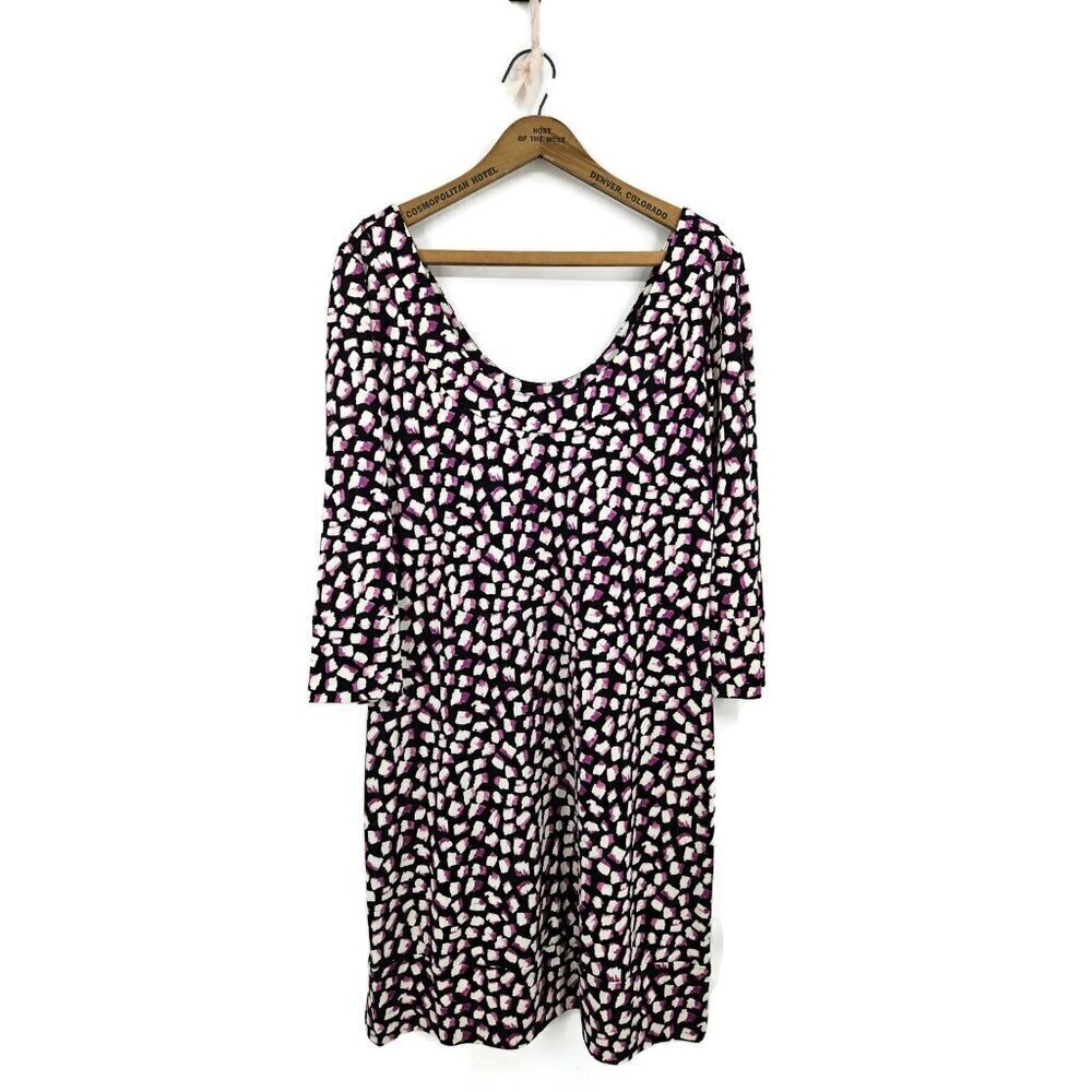 New Diane Von Furstenberg Aggie Dress Womens 10 Silk Jersey Pomme Sky Pink DVF